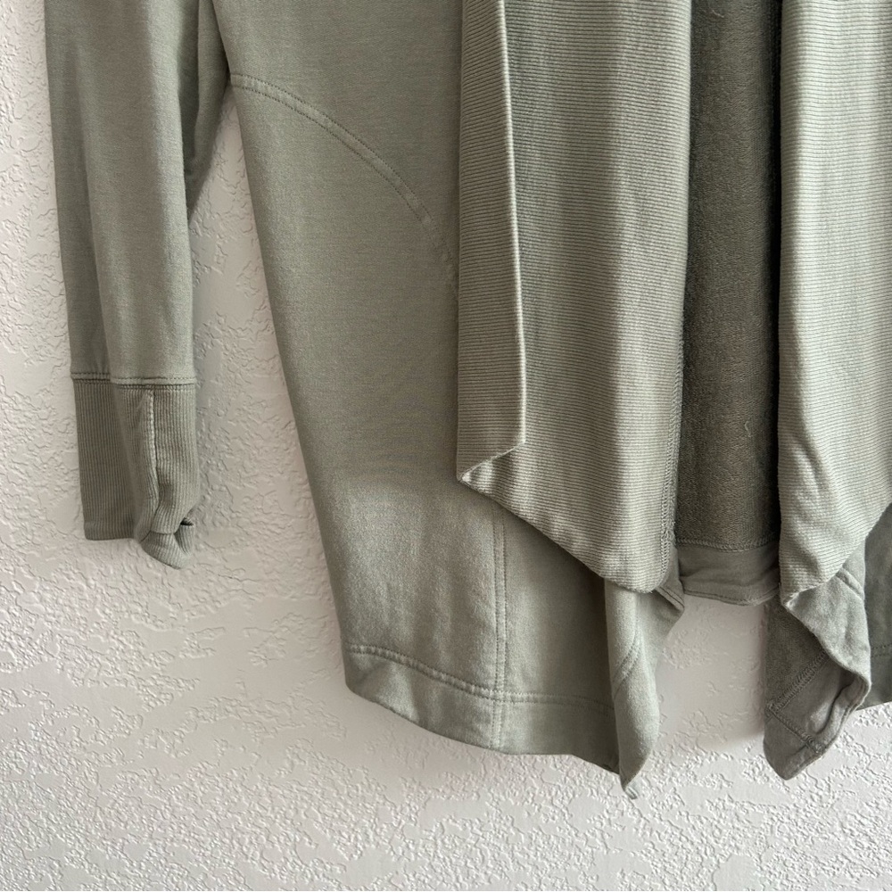Athleta Nirvana Pranayama Minimalistic Mint Green Wrap Tencel Modal Cardigan - Picture 8 of 13